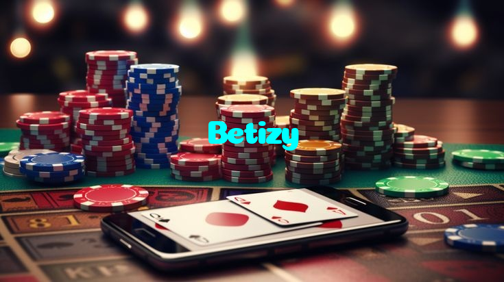 Betizy casino presented on mobile device in Pakistan with slots and live games